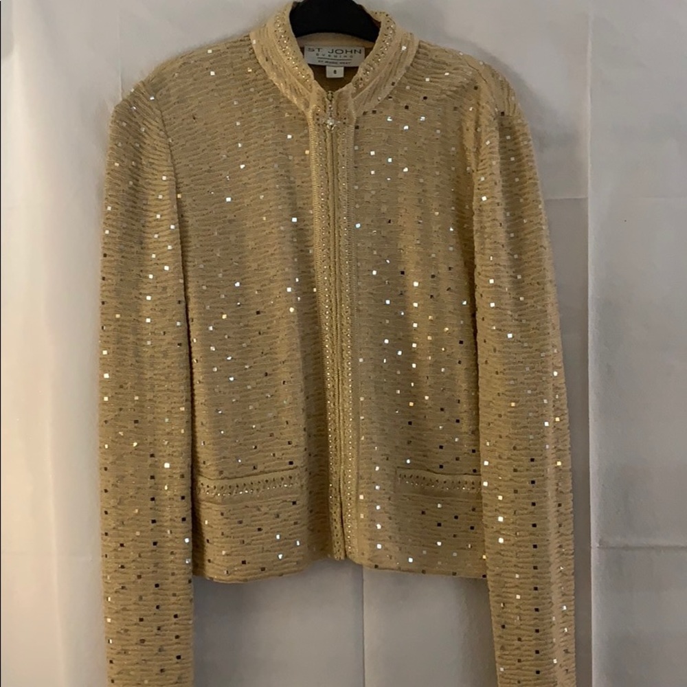Vintage St. John zip up cardigan